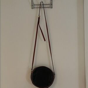 Bottega Veneta Black and Brown Crossbody Bag